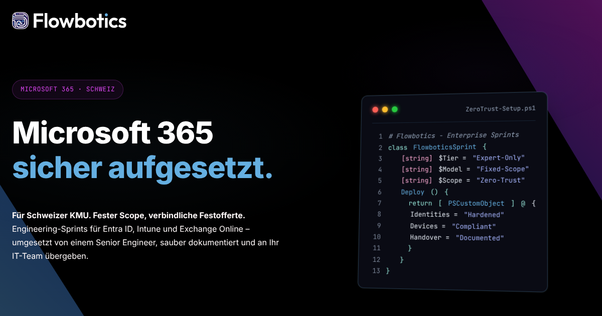 M365 Engineer Flowbotics | Enterprise M365 Engineering Sprints